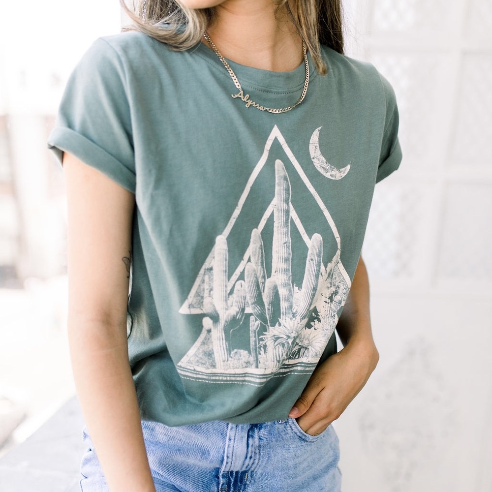 Desert Nomad Graphic Tee in Teal